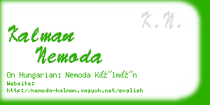 kalman nemoda business card